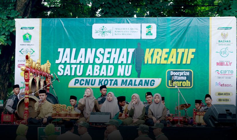 Jagong Maton Hibur 5000 Peserta Jalan Sehat Kreatif 1 Abad NU Kota Malang
