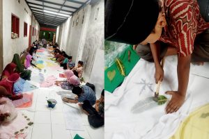 Hari Batik Nasional, Murid SDII Pesantren Rakyat Membuat Batik Ecoprint
