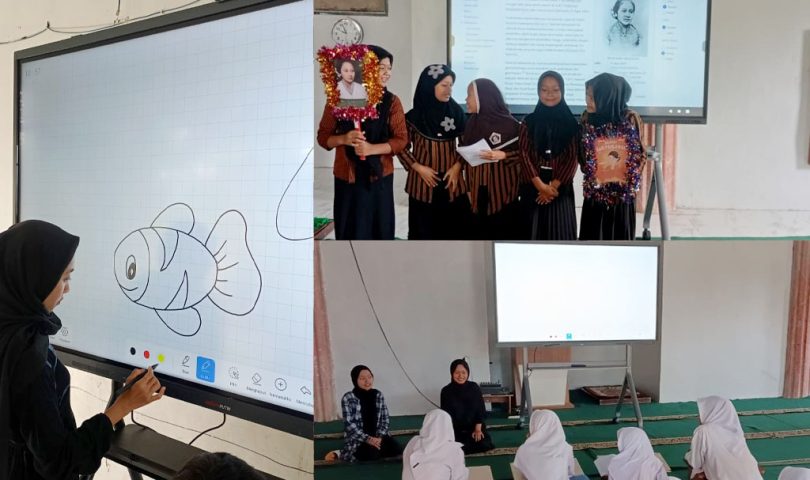 Santri Pesantren Rakyat Belajar Interaktif Lewat Smartboard Bantuan Presiden